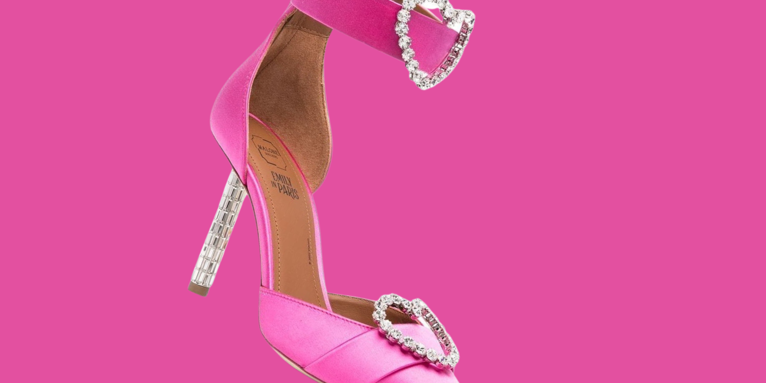 image of malone souliers heart charm pumps