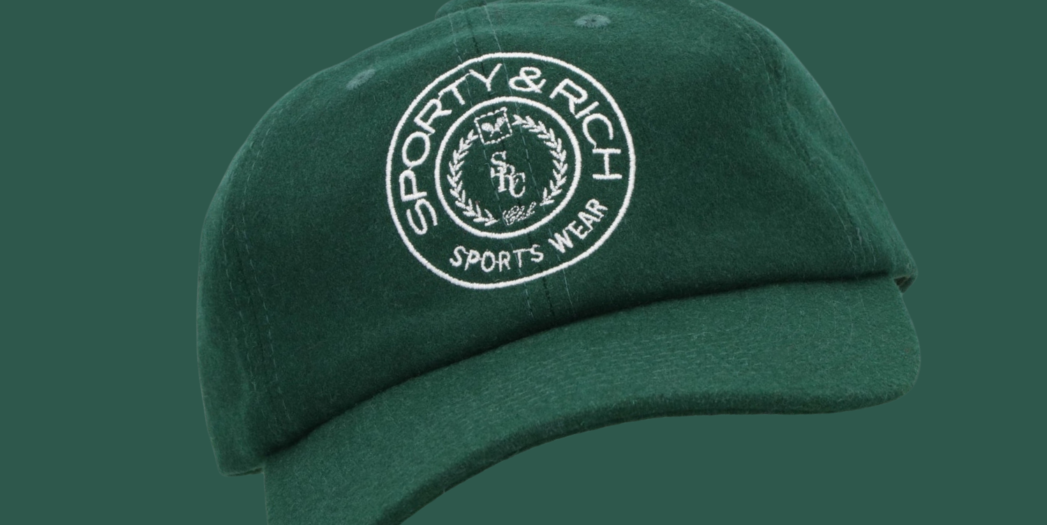 image of sporty & rich logo baseball cap