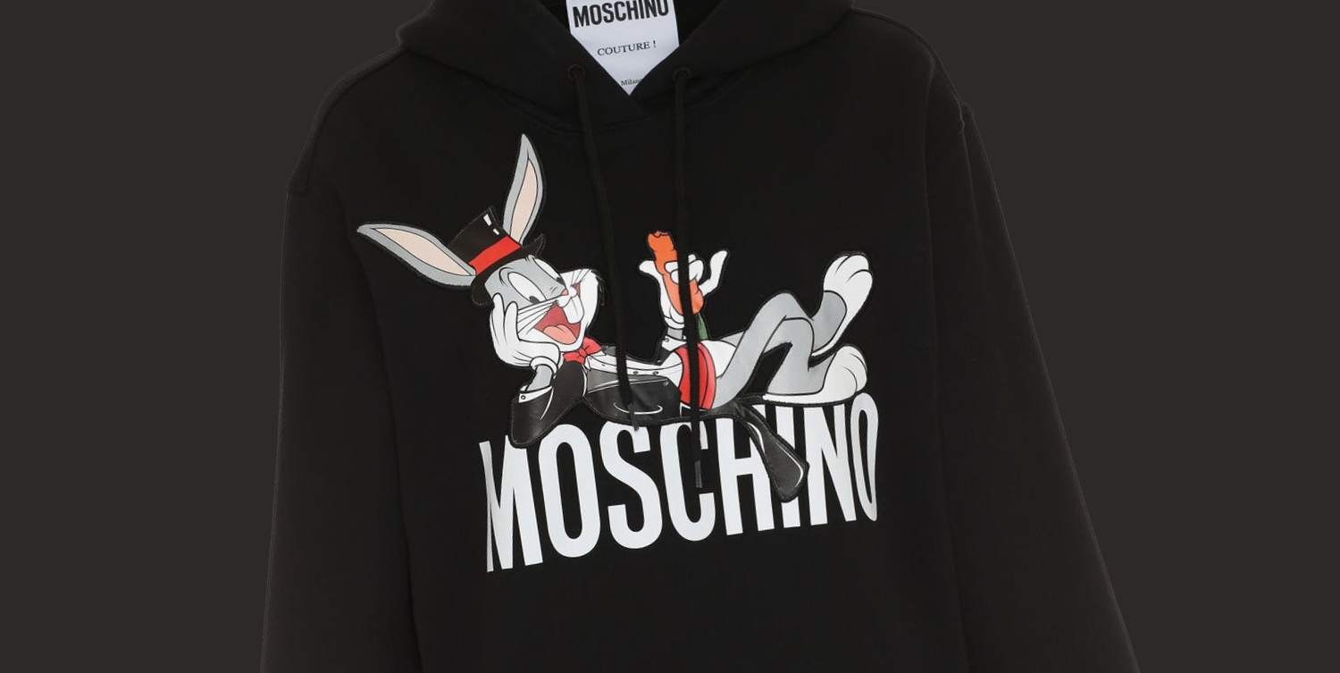 image of moschino couture bugs bunny hoodie