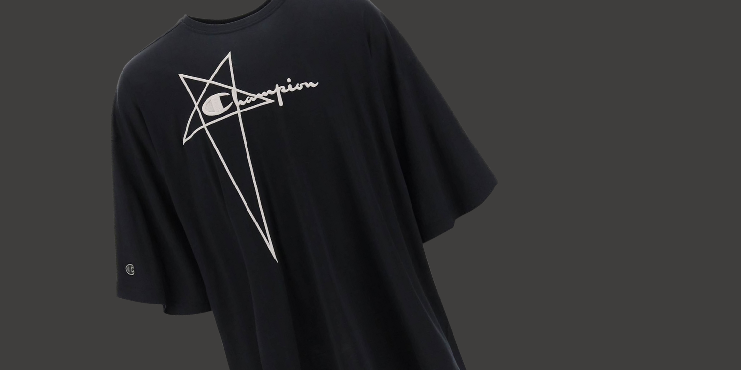 image of RICK OWENS X CHAMPION t-shirt