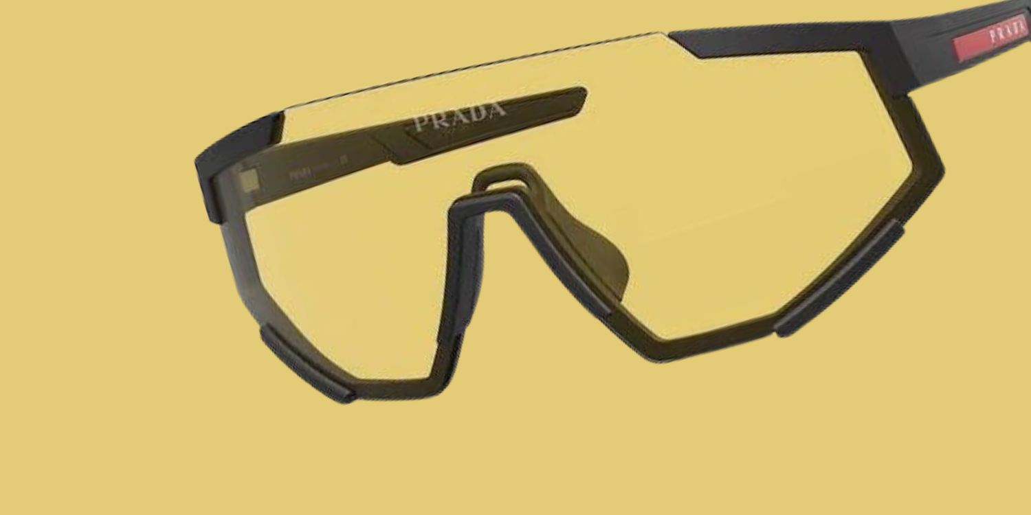 image of prada linea rossa visor sunglasses