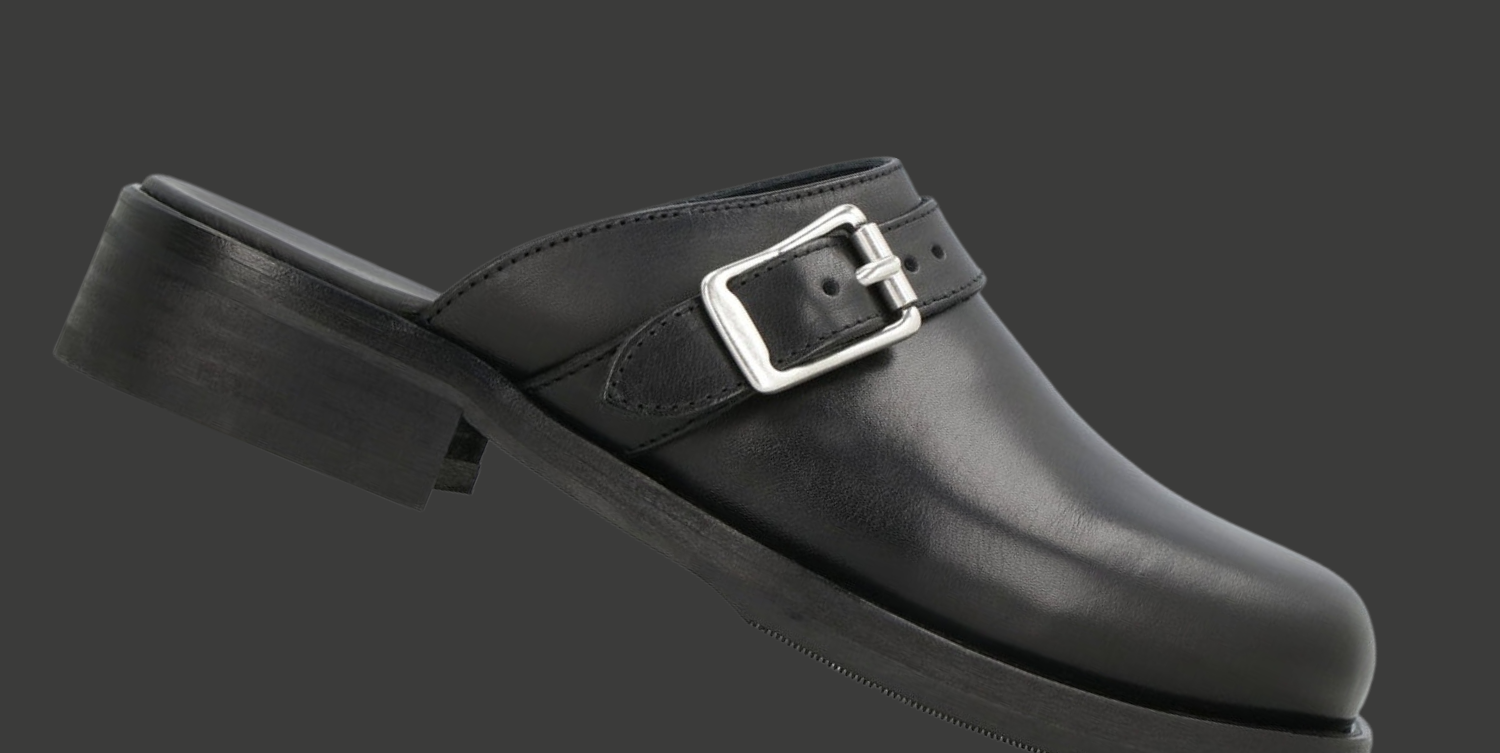 image of our legacy camion leather slides