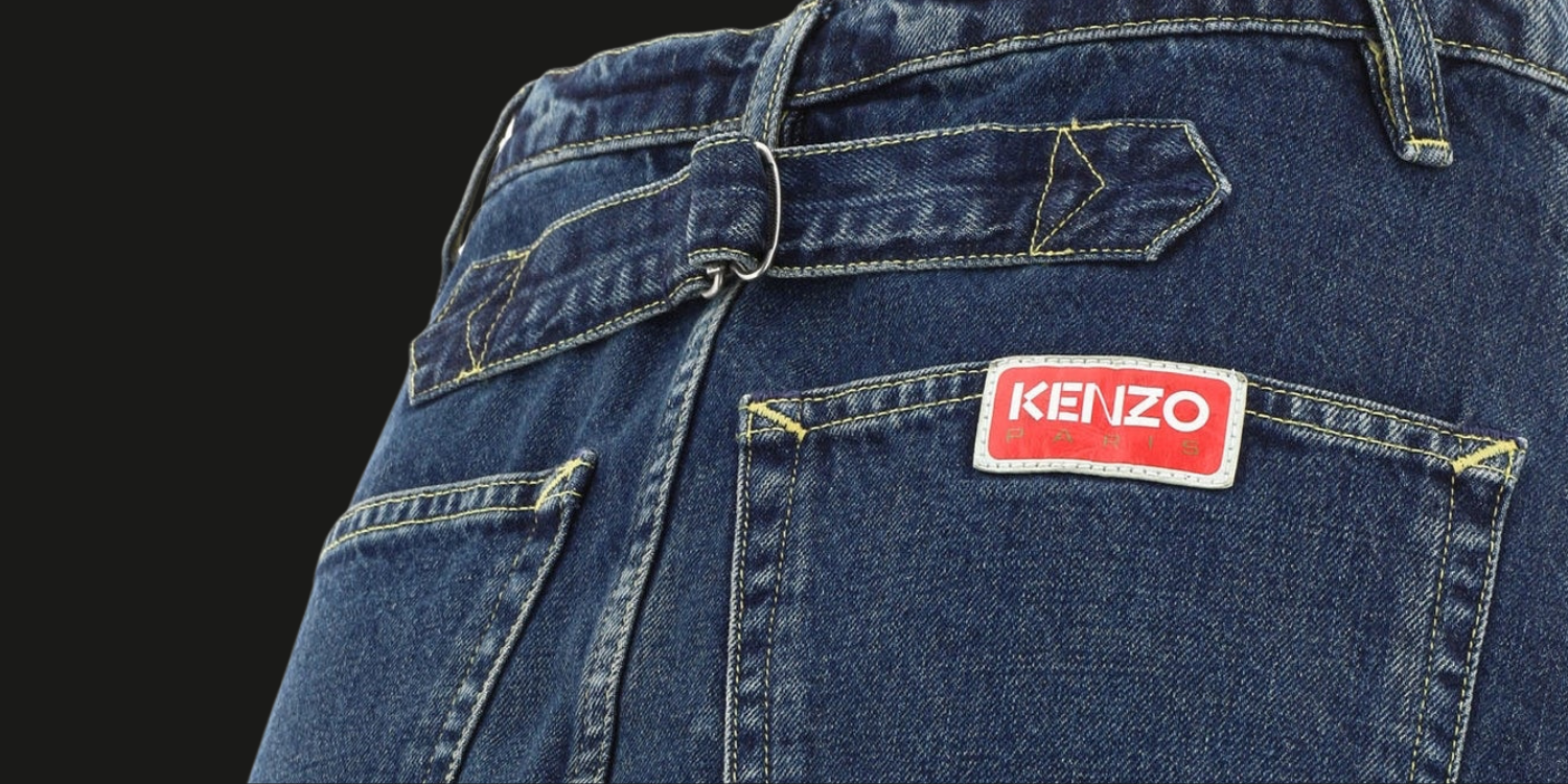 image of kenzo denim skirt