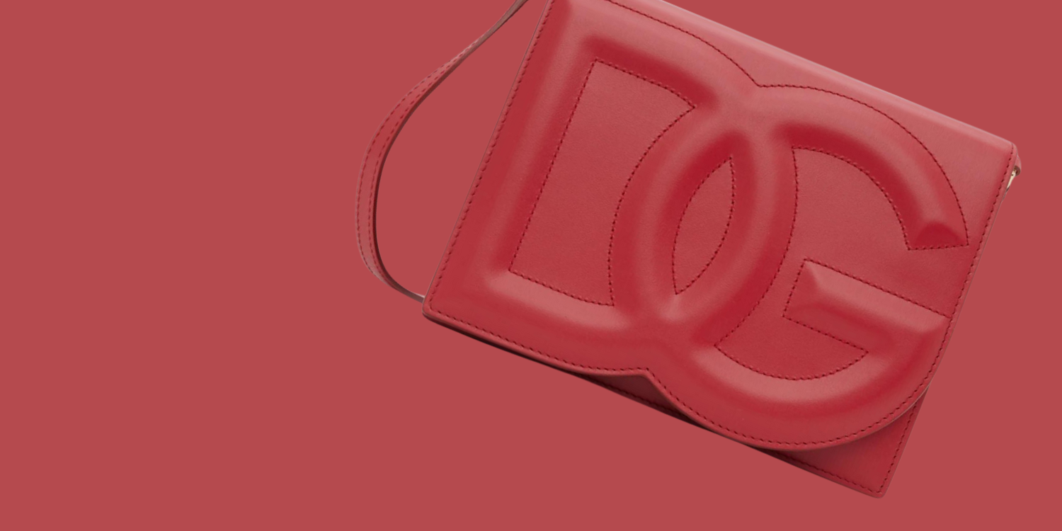 image of dolce & gabbana dg logo leather crossbody