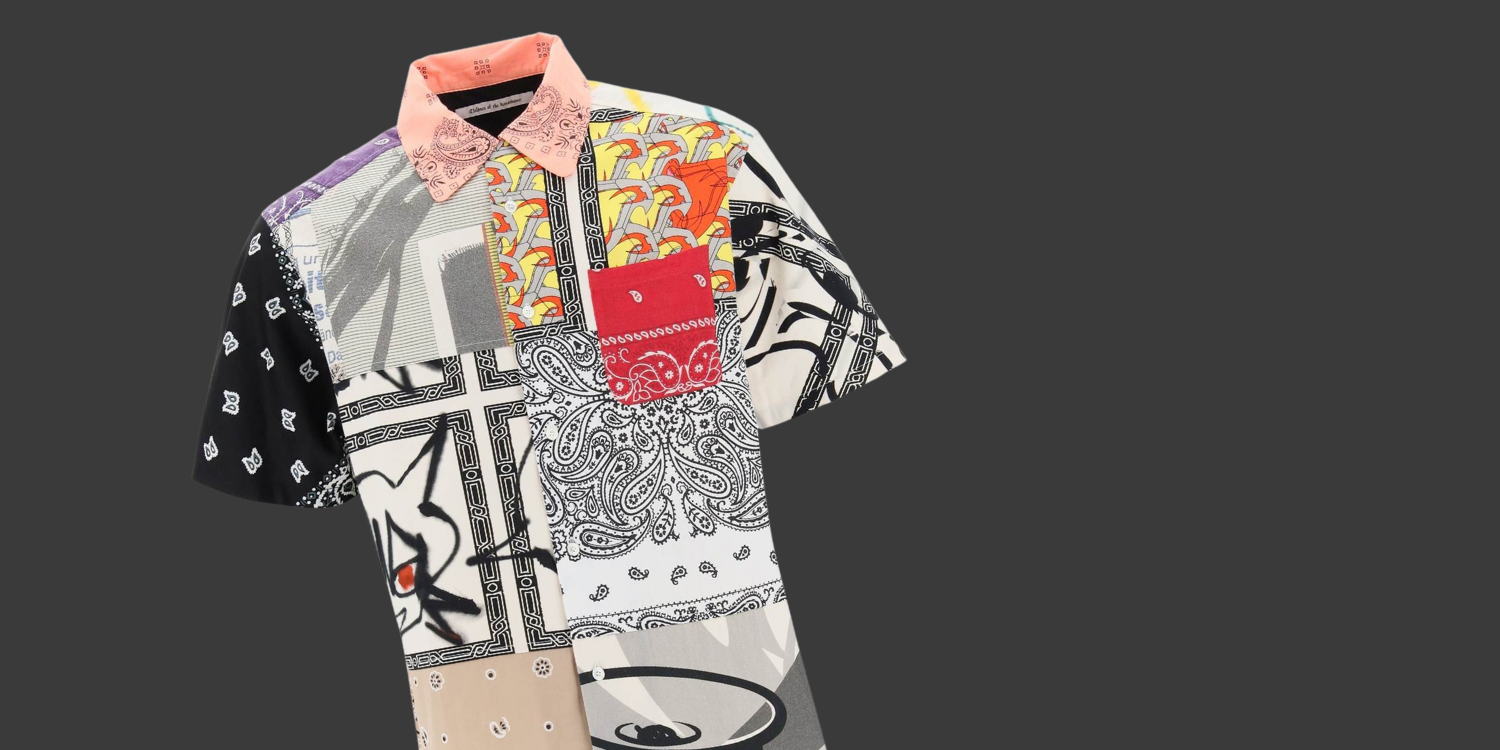 image of Children of the Discordance patchwork shirt
