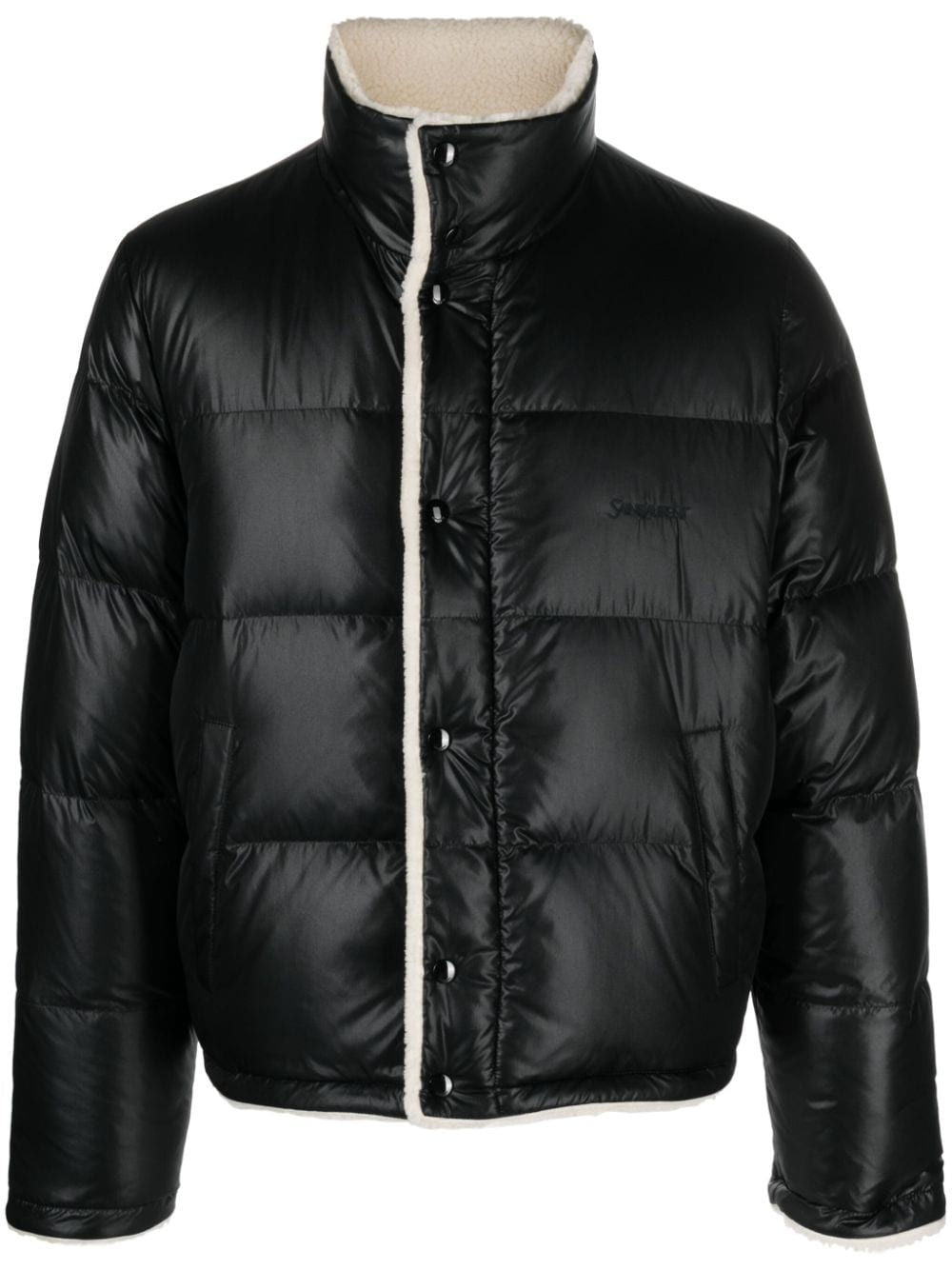 BLACK SAINT LAURENT BLACK NYLON DOWN JACKET (745644Y9G12) – LOZURI