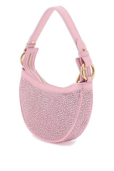 1P88V VERSACE  REPEAT MINI HOBO BAG WITH CRYSTALS