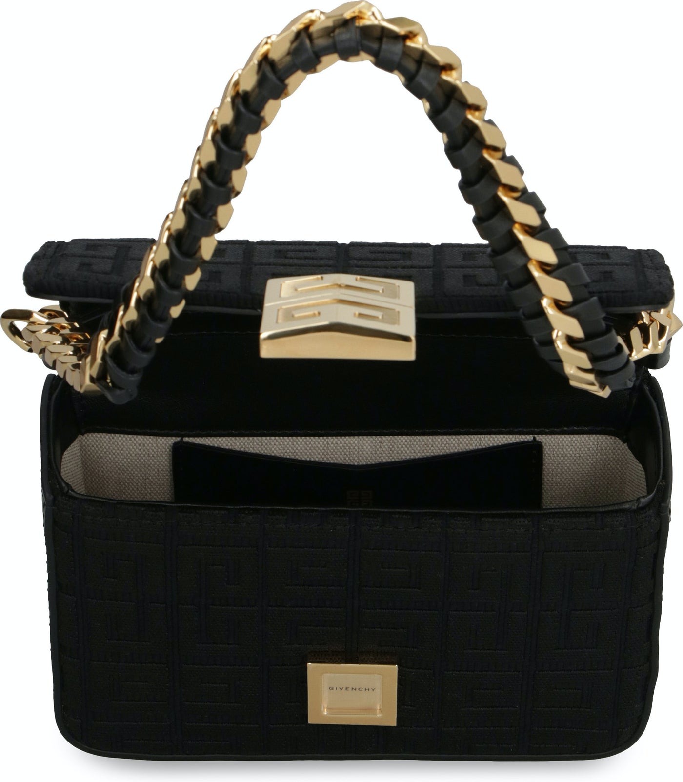 001 GIVENCHY  4G BAG SMALL BLACK WITH EMBROIDERY