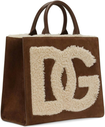 AN3398Z084 DOLCE & GABBANA DG DAILY SMALL SUEDE TOTE BAG