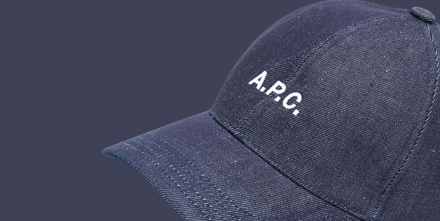 image of A.P.C. embroidered denim cap