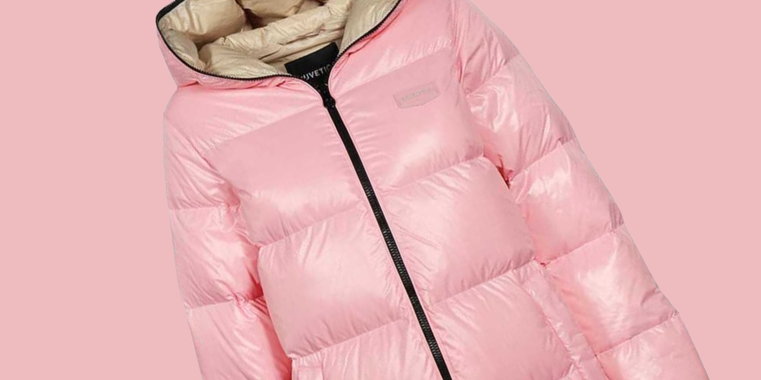 image of duvetica longline hooded zip jacket