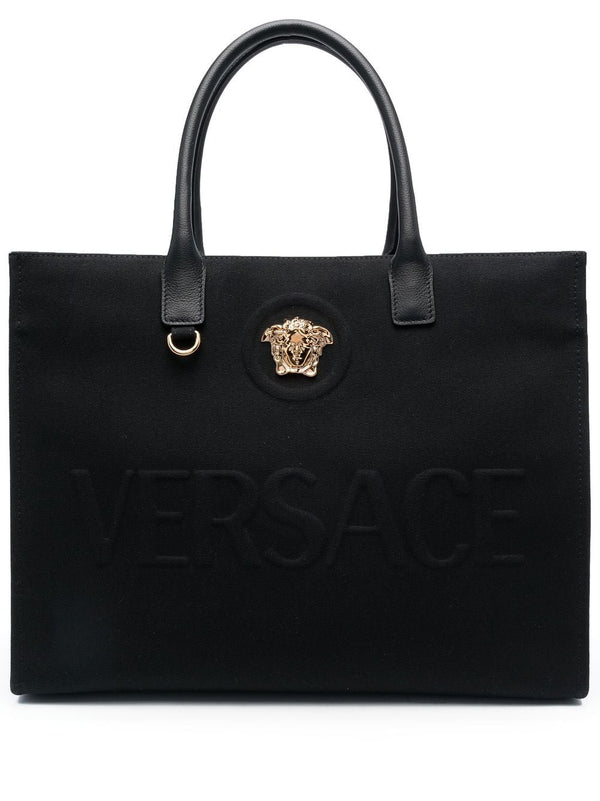 1A030951B00V VERSACE LA MEDUSA LARGE CANVAS TOTE BAG