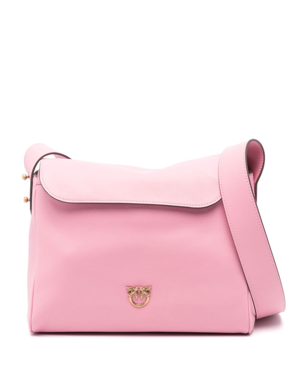 A0QOP31Q PINKO BUBBLEGUM PINK LEATHER SHOULDER BAG