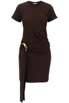 002EX FERRAGAMO SALVATORE  SHORT DRESS WITH SASH AND METAL RING ACCENT