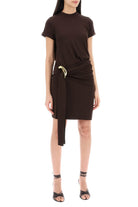 002EX FERRAGAMO SALVATORE  SHORT DRESS WITH SASH AND METAL RING ACCENT