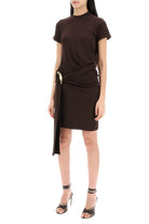 002EX FERRAGAMO SALVATORE  SHORT DRESS WITH SASH AND METAL RING ACCENT