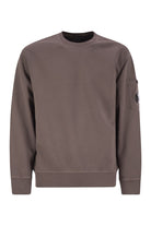 735 C.P.COMPANY FLEECE CREW-NECK SWEATSHIRT WITH DIAGONAL LENSES