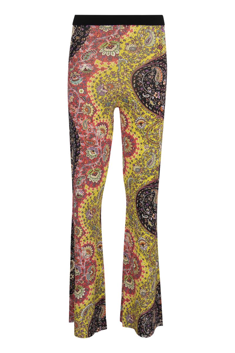 YELLOW ETRO TROUSERS WITH SINUOUS PAISLEY PATTERN (196809699) | LOZURI