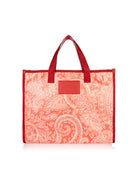 ORANGE ETRO PAISLEY PRINT TOTE BAG