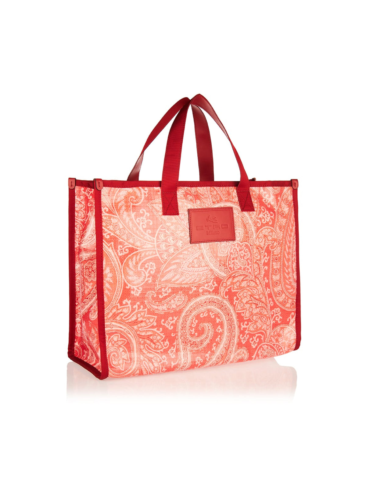 ORANGE ETRO PAISLEY PRINT TOTE BAG