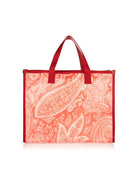 ORANGE ETRO PAISLEY PRINT TOTE BAG