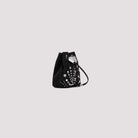 F0002 PRADA  BLACK NYLON MINI POUCH WITH CRYSTALS