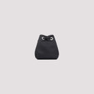 F0002 PRADA  BLACK NYLON MINI POUCH WITH CRYSTALS