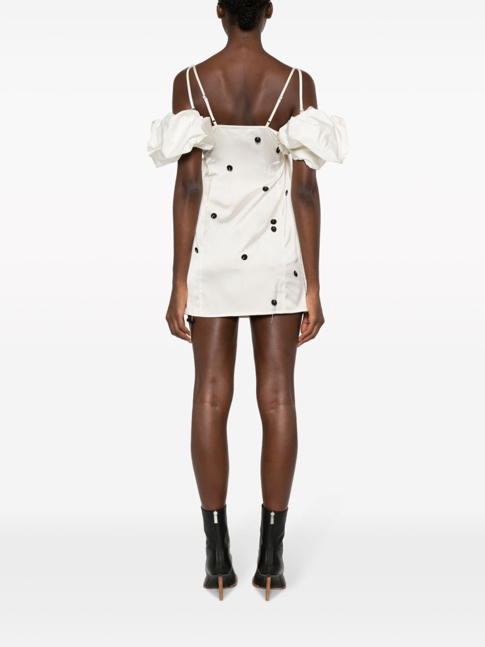 1000OFFWHITEBLACK JACQUEMUS LA MINI ROBE CHOUCHOU BRO DRESS