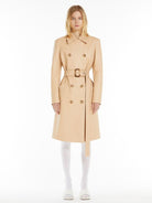 001 MAX MARA SPORTMAX GIOSTRA LEATHER TRENCH BEIGE