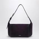 769 THE ATTICO  DARK VIOLET 7/7 SUEDE SHOULDER BAG