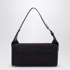 769 THE ATTICO  DARK VIOLET 7/7 SUEDE SHOULDER BAG