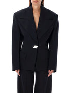 100 THE ATTICO BLAZER BIG SHOULDERS