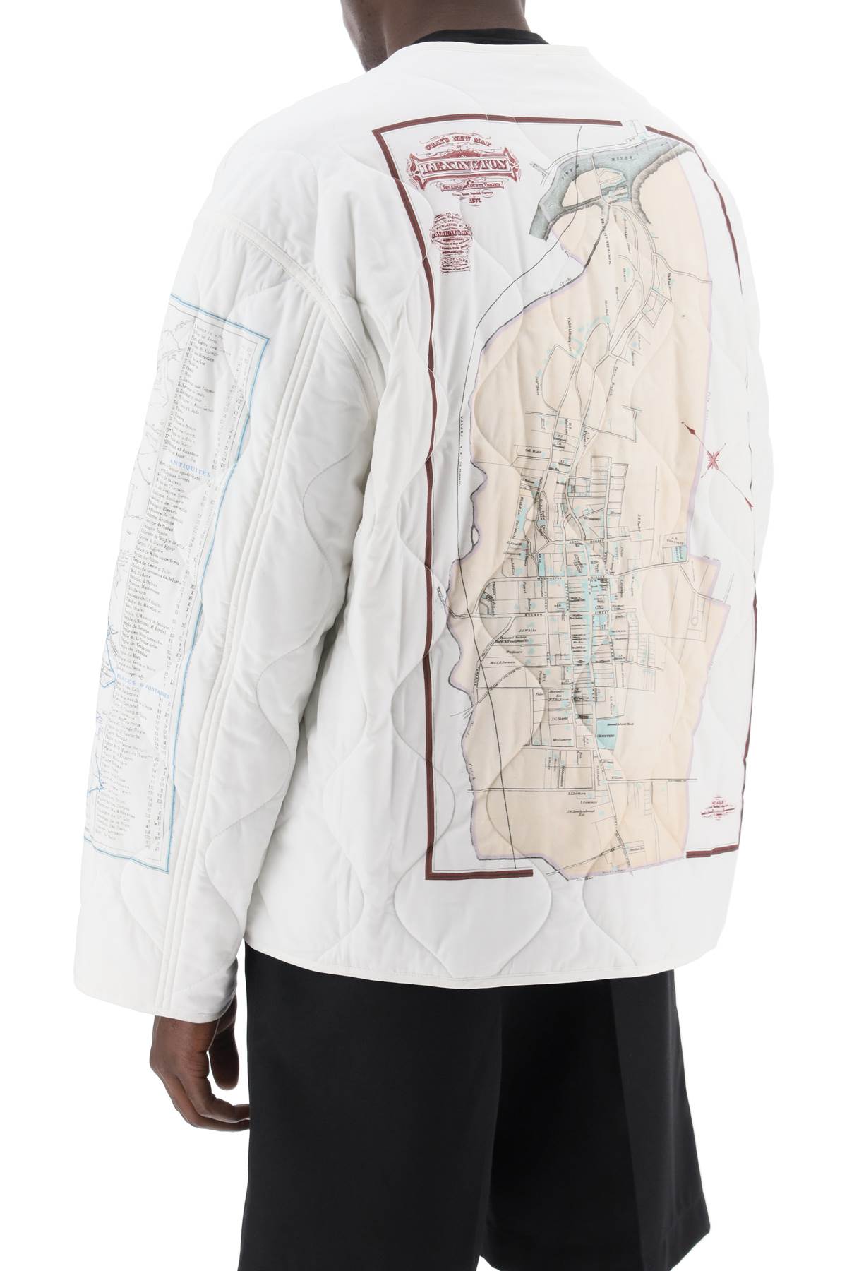 WHITE OAMC COMBAT LINER PRINTED QUILTED JACKET (24E28OAU83COTOA053) – LOZURI