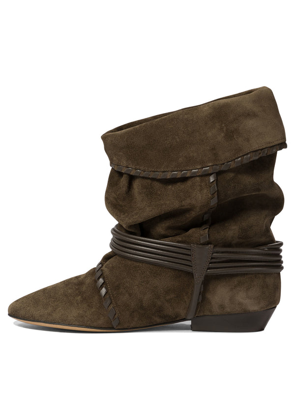 Brown ISABEL MARANT "SELLEN" ANKLE BOOTS