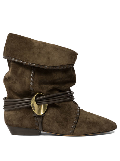 Brown ISABEL MARANT "SELLEN" ANKLE BOOTS