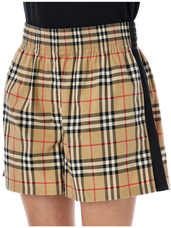A7028 BURBERRY SIDE STRIPE VINTAGE CHECH SHORTS