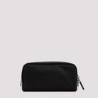 F0002 PRADA  BLACK RE-NYLON AND BRUSHED LEATHER CARRIER