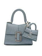 040 MARC JACOBS BLUE LEATHER METALLIC EFFECT BAG