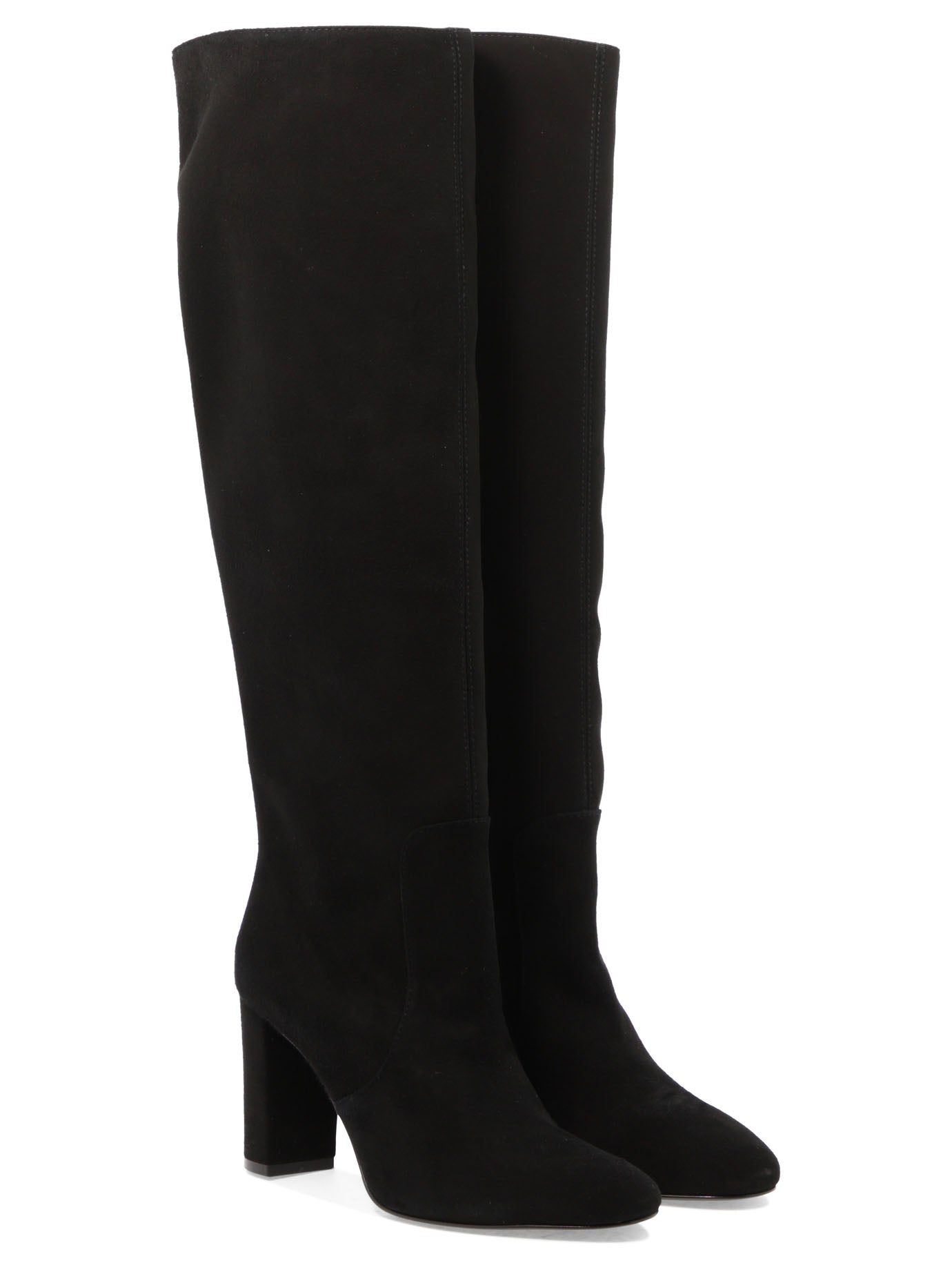 Black VIA ROMA 15 SUEDE BOOTS