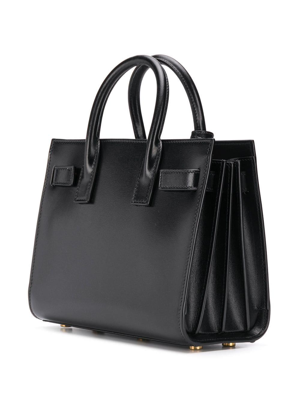 1000 SAINT LAURENT SAC DE JOUR NANO LEATHER TOTE BAG