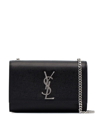 1000 SAINT LAURENT KATE S BLACK BAG WITH SILVER LOGO