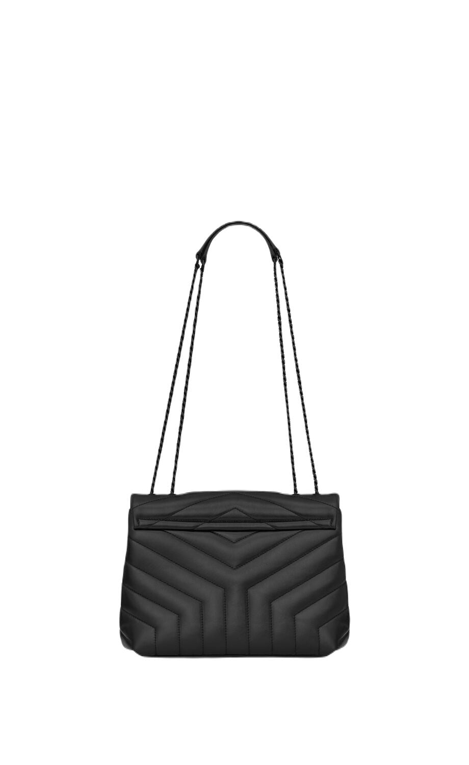 1000 SAINT LAURENT LOULOU S BLACK BAG BLACK LOGO