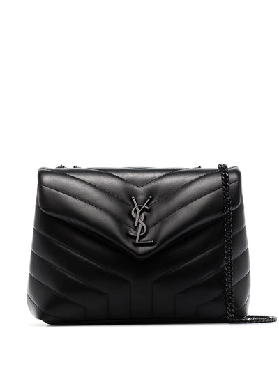 1000 SAINT LAURENT LOULOU S BLACK BAG BLACK LOGO