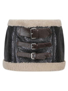 P9905 BLUMARINE LEATHER MINISKIRT