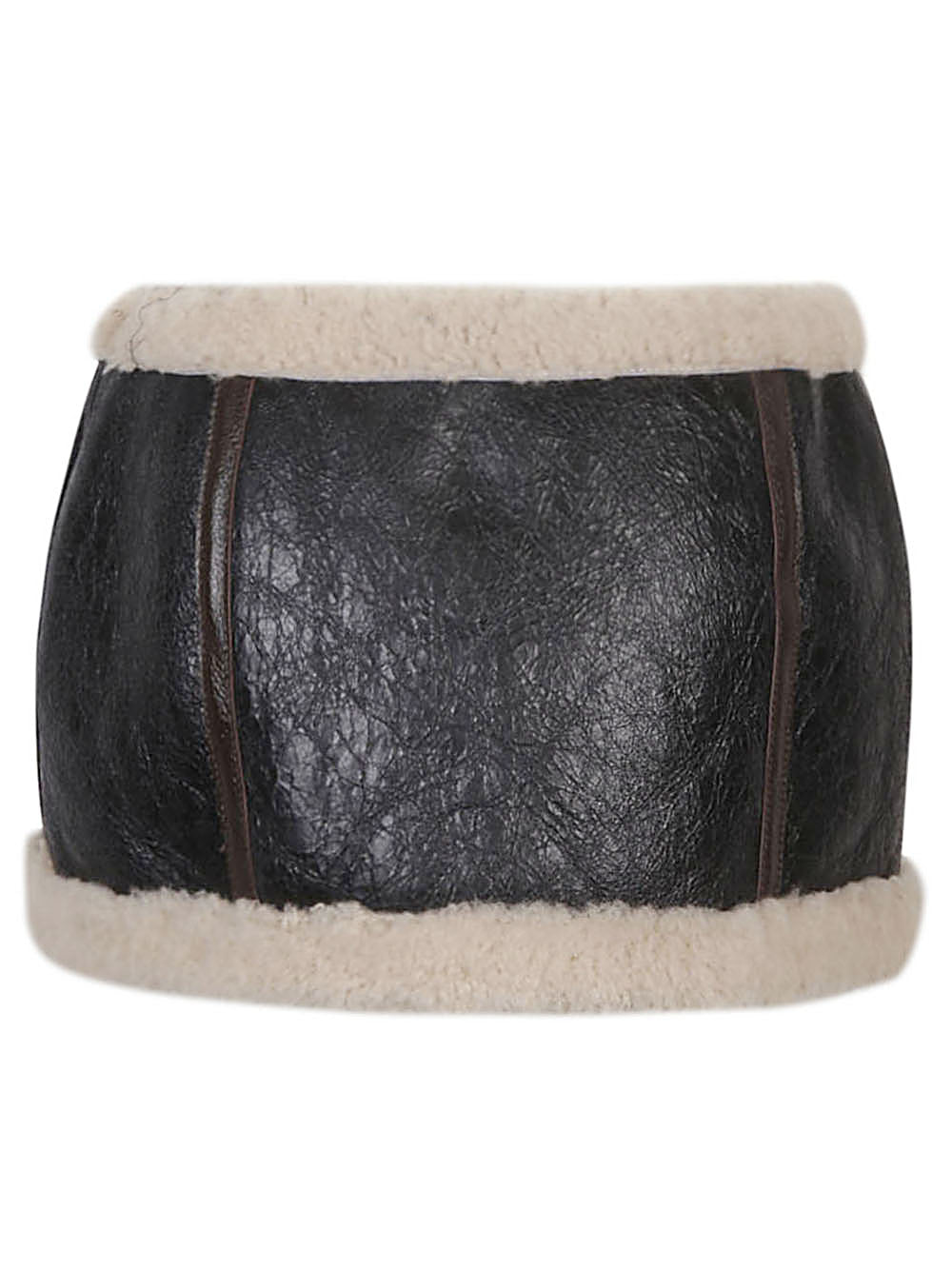 P9905 BLUMARINE LEATHER MINISKIRT