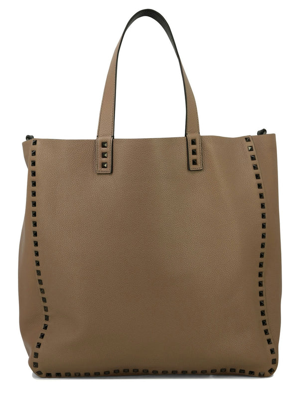 Brown VALENTINO GARAVANI "ROCKSTUD" SHOULDER BAG