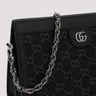 8450 GUCCI  OPHIDIA SMALL SHOULDER BAG BLACK/GREY