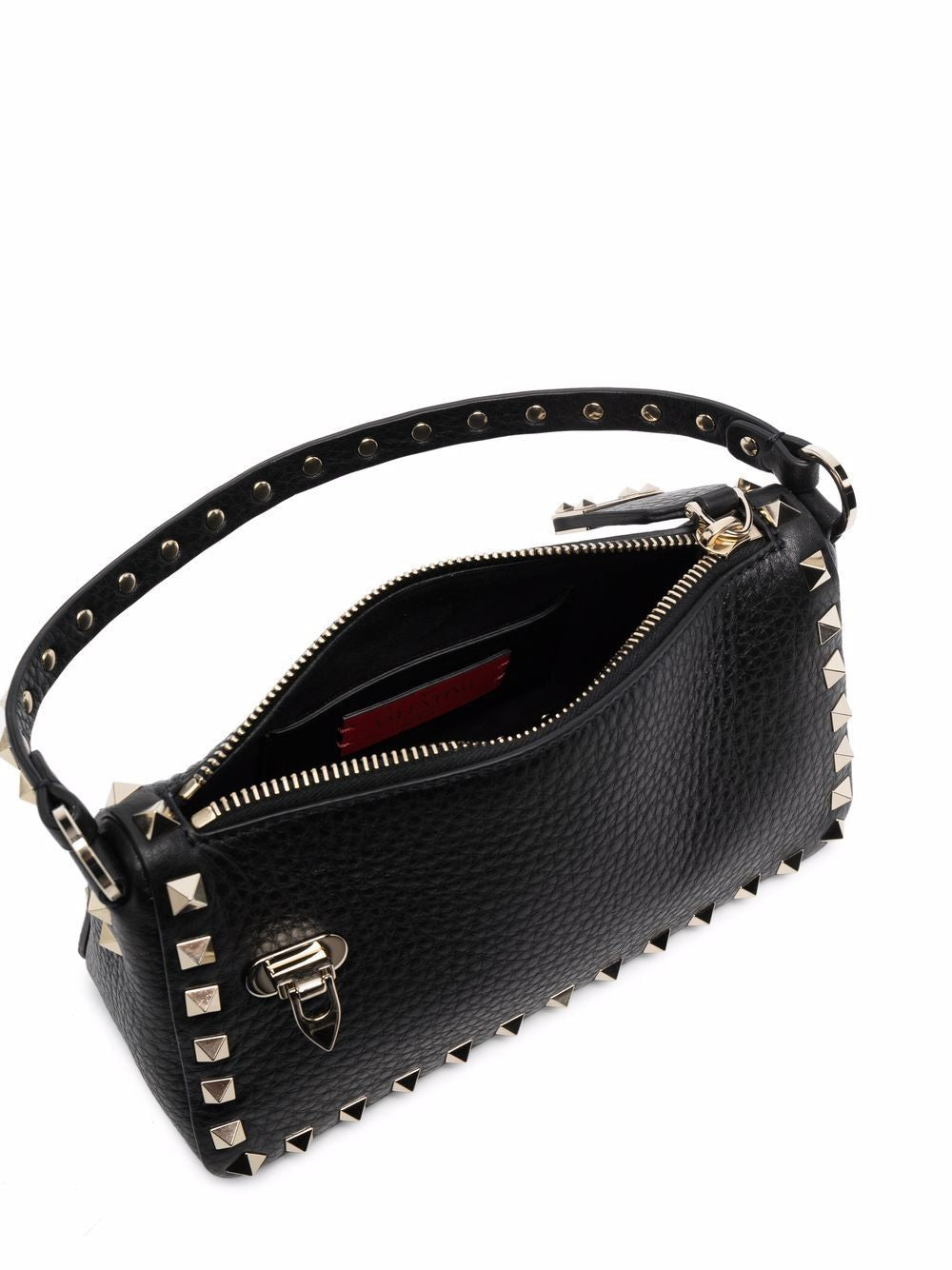 0NO VALENTINO GARAVANI  SMALL BLACK ROCKSTUD SHOULDER BAG