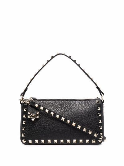 0NO VALENTINO GARAVANI  SMALL BLACK ROCKSTUD SHOULDER BAG