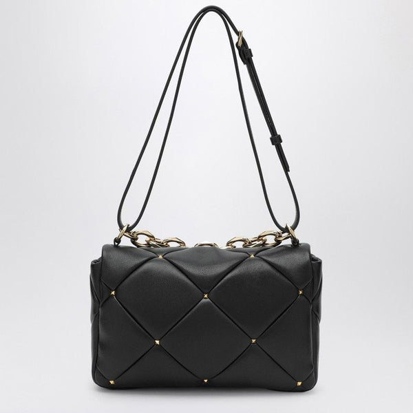 0NO VALENTINO GARAVANI  BLACK ROCKSTUD SPIKE BAG